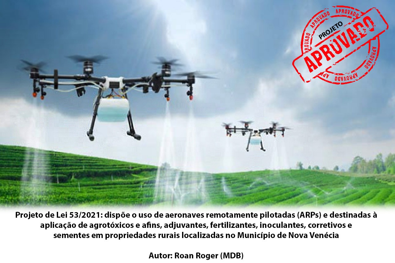 Câmara aprova projeto que permite pulverização de agrotóxicos por drone